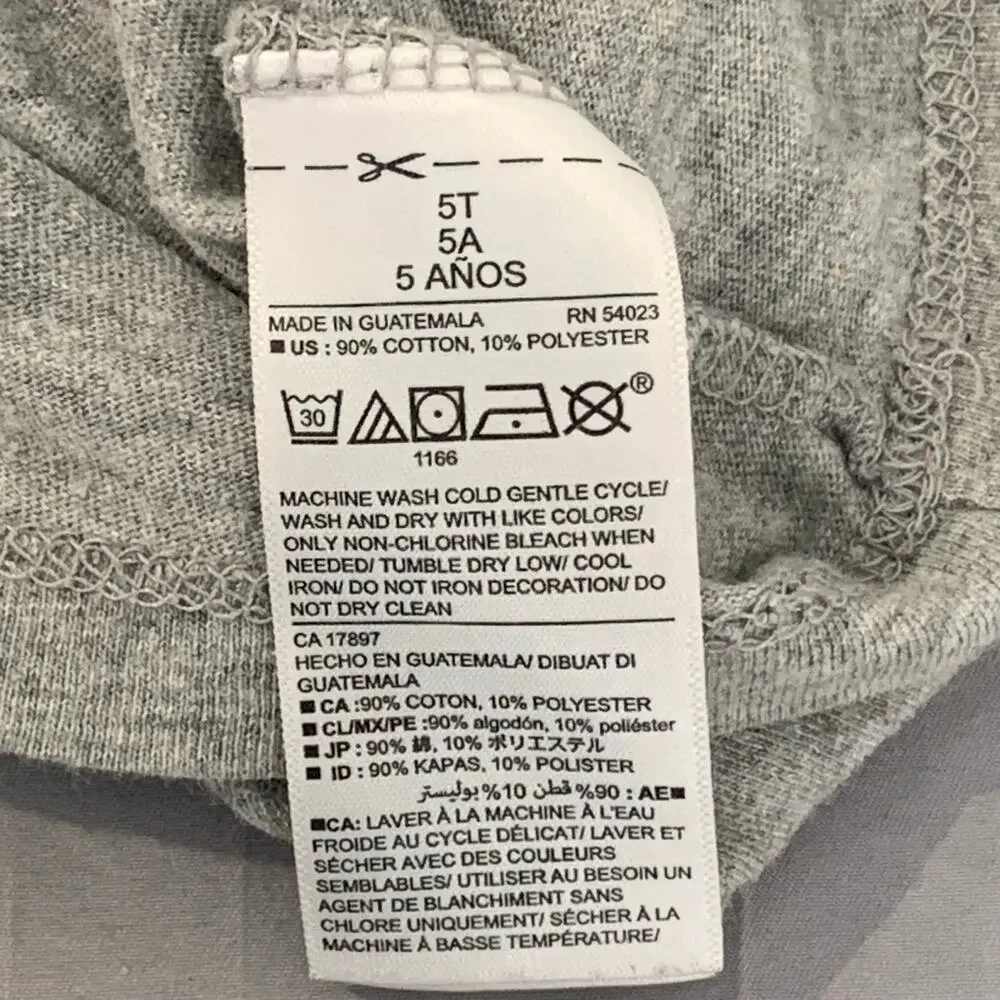Old Navy Kids Long‑Sleeve  – Size 5T – Gray – Motorcycle Front View Print